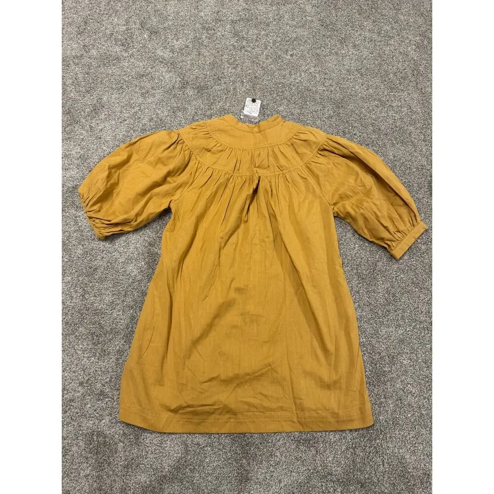 Free People Mustard Yellow Peasant-Style Tunic Top/Dress